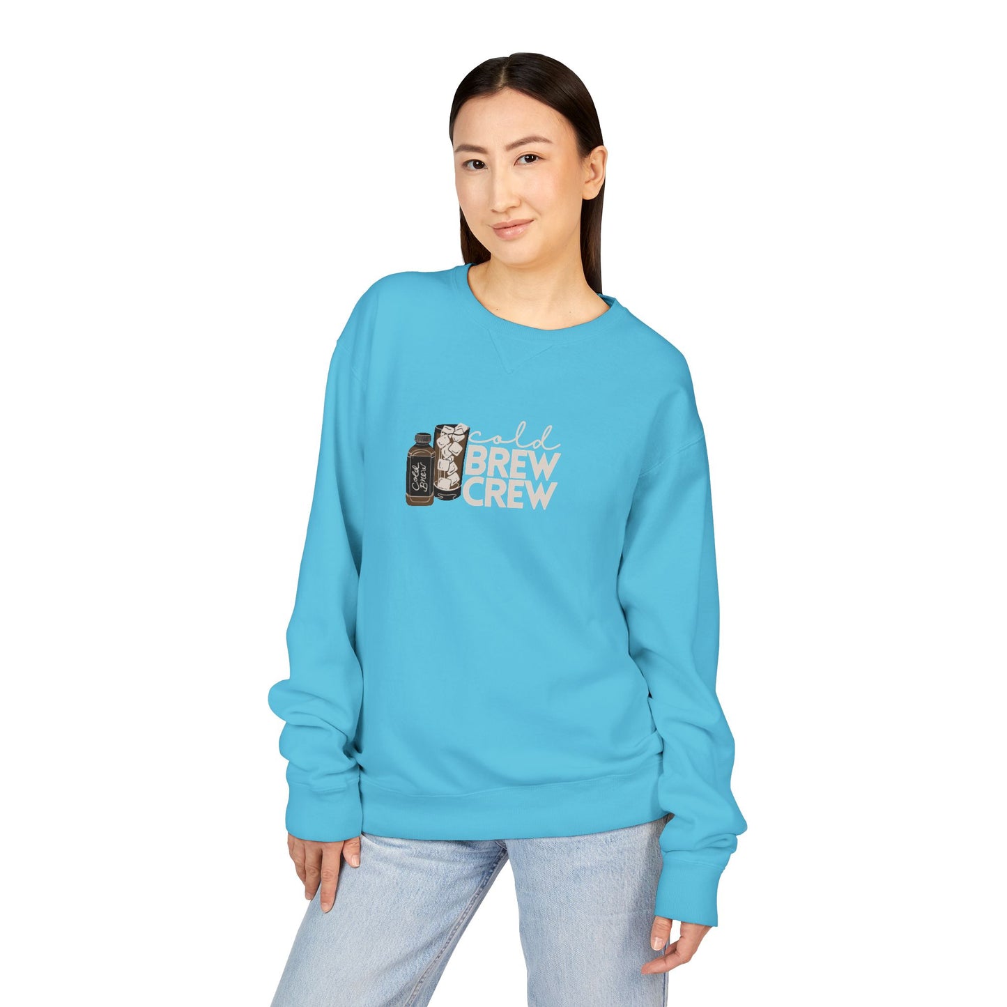 Cold Brew Crew Garment Dyed Sweatshirt, Coffee Lovers Apparel