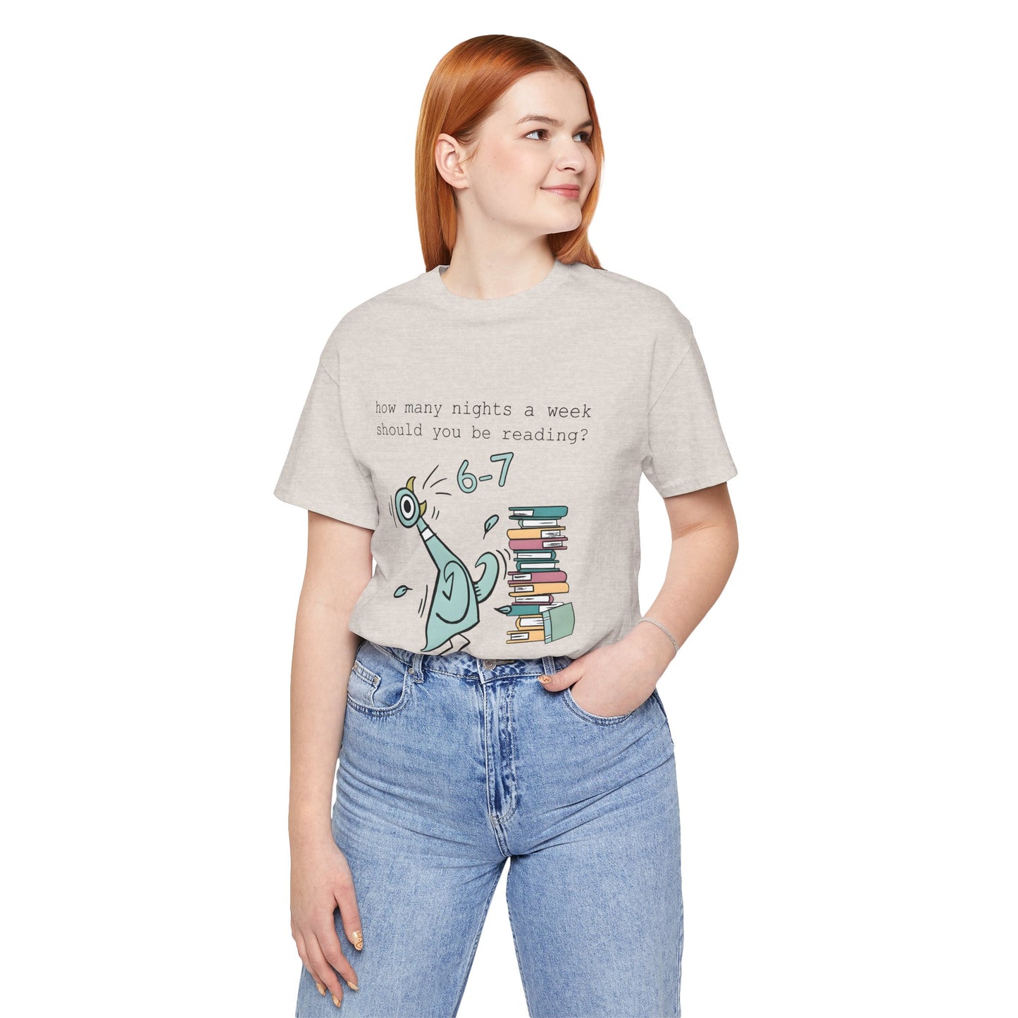 Pigeon Reading- 6 7 — Teacher Unisex T‑Shirt