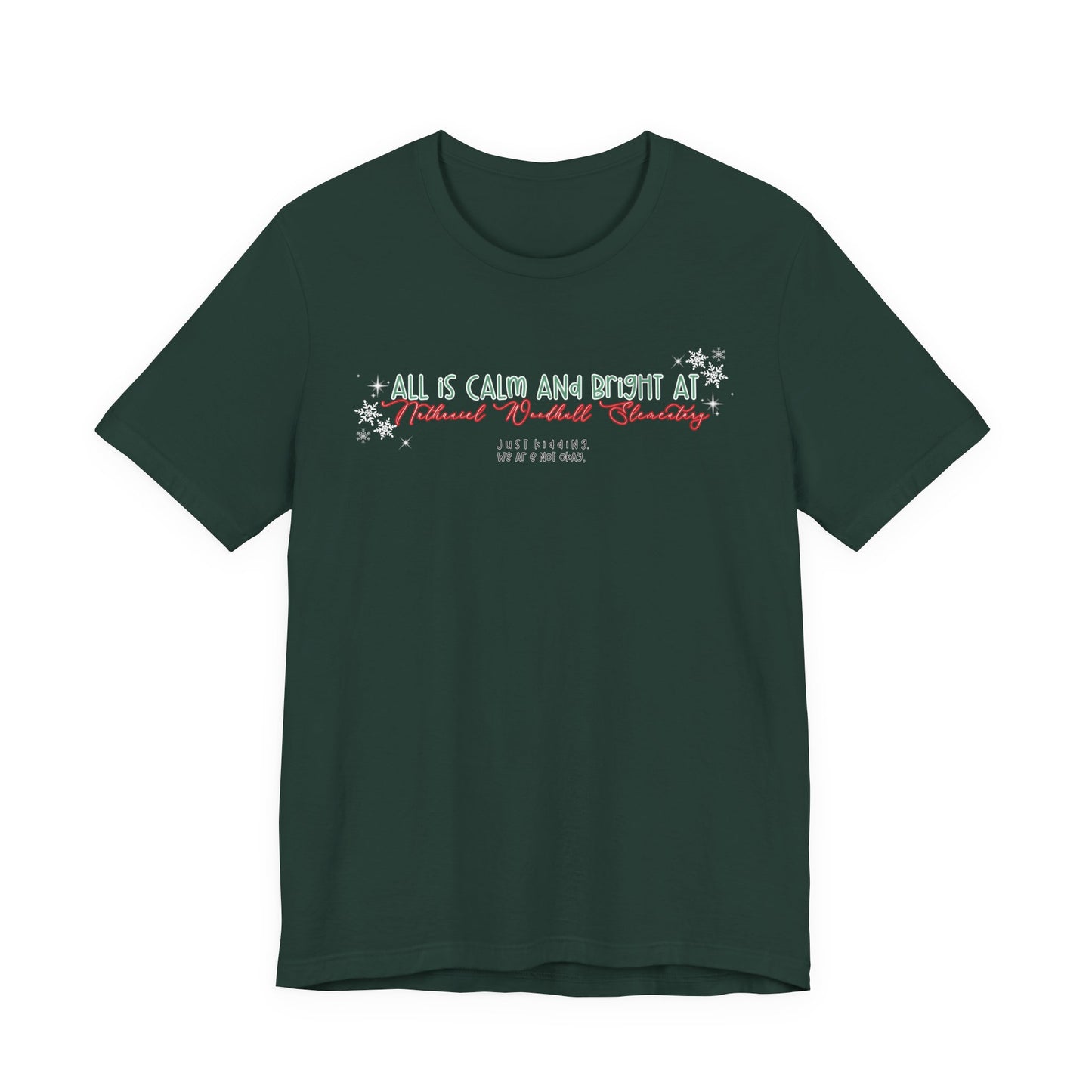 All is calm at Woodhull— Christmas Unisex T‑Shirt