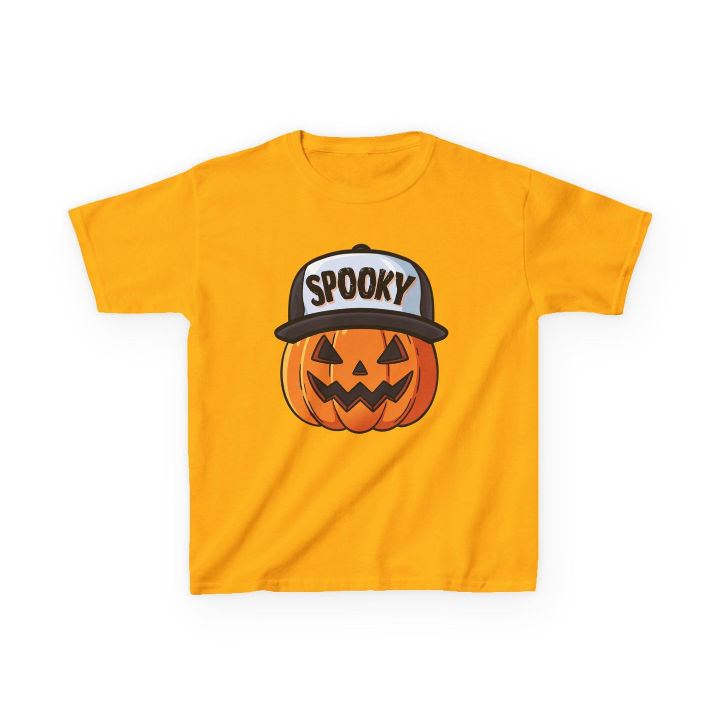 Spooky Pumpkin w/ Hat | Halloween | Kids Cotton™ Tee