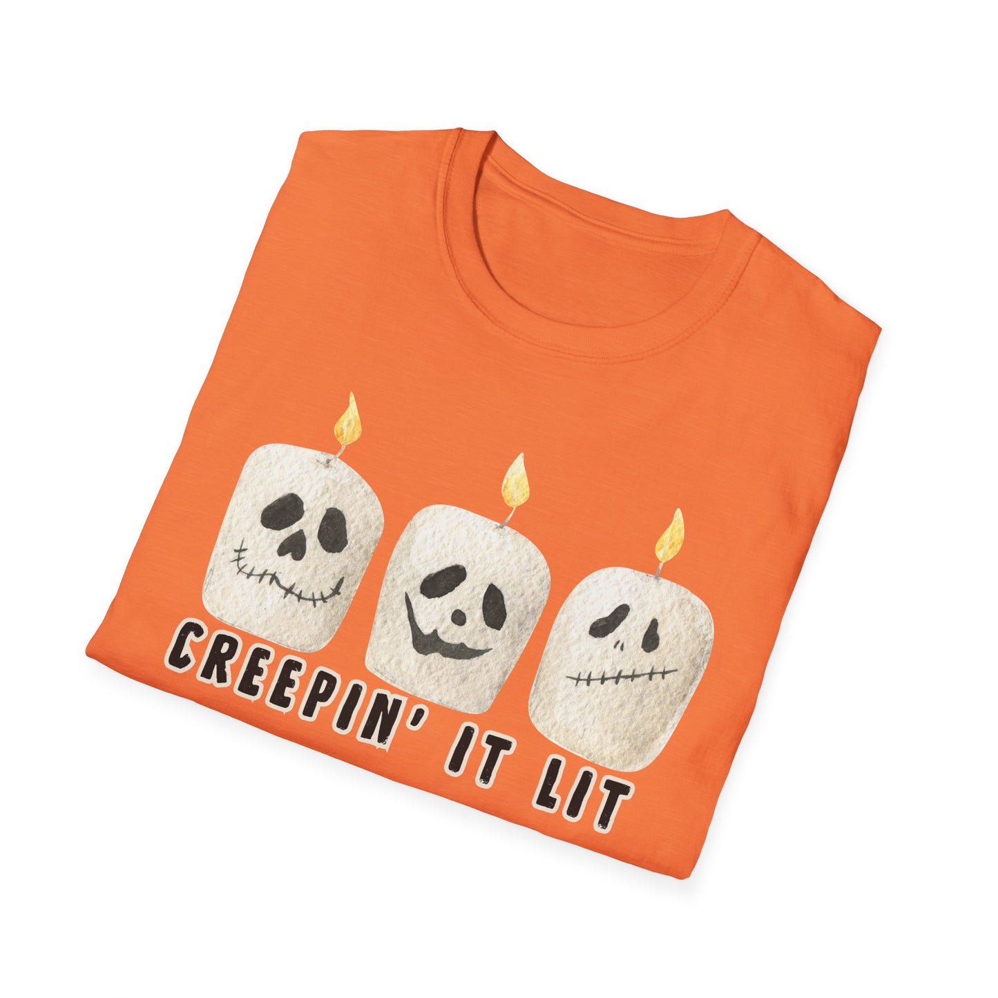 Creepin' it Lit Halloween Themed T-Shirt- Unisex Softstlye