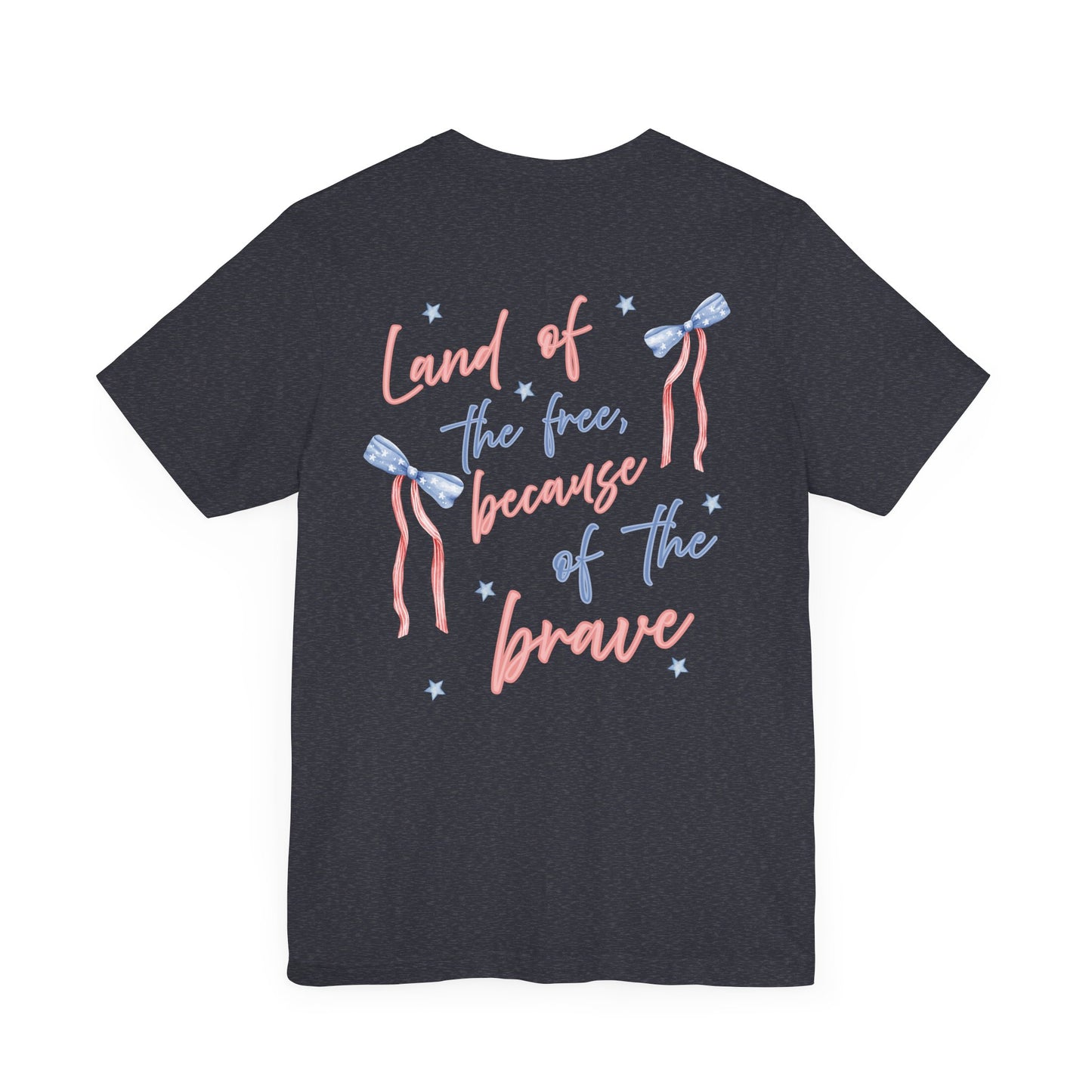Land of the Free Tee with Bow | Perfect for all of America's Holidays
