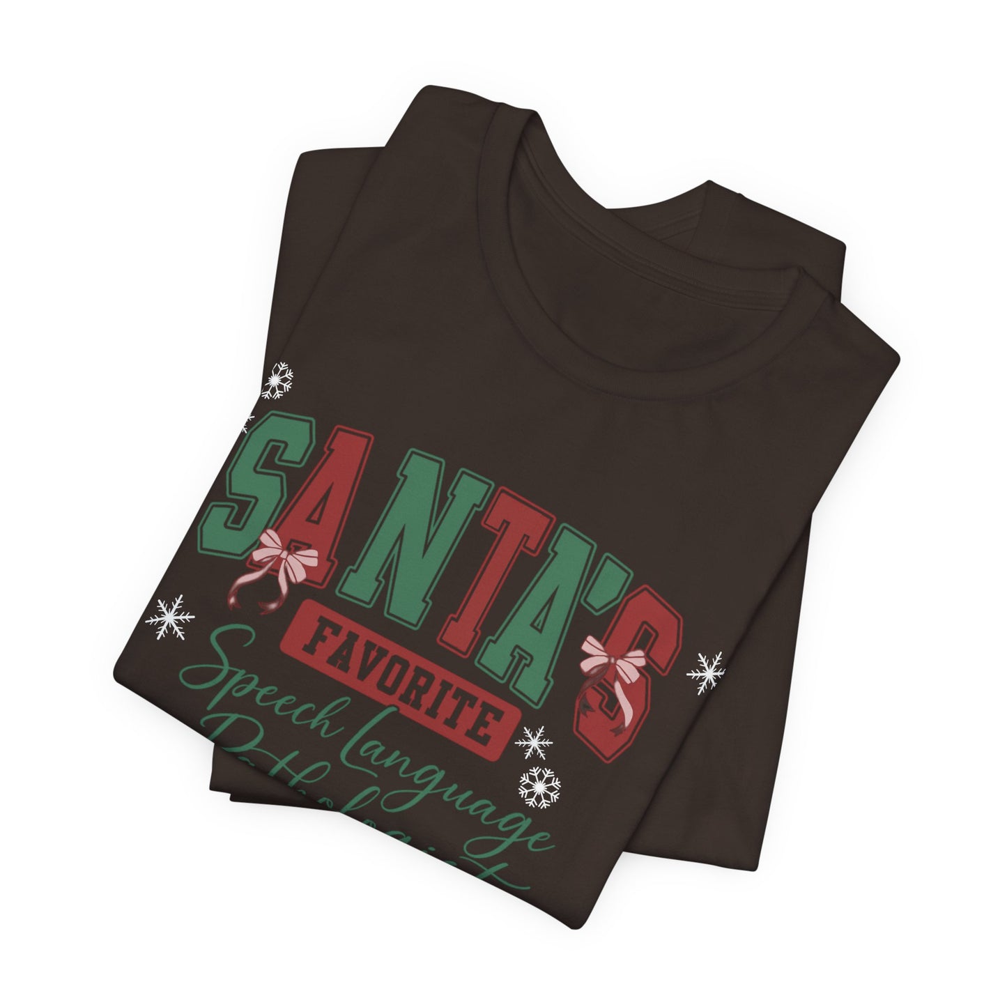 Santa's Favorite Speech Language Pathologist — Christmas Unisex T‑Shirt