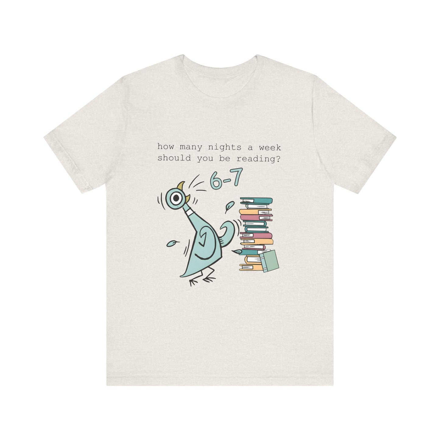 Pigeon Reading- 6 7 — Teacher Unisex T‑Shirt