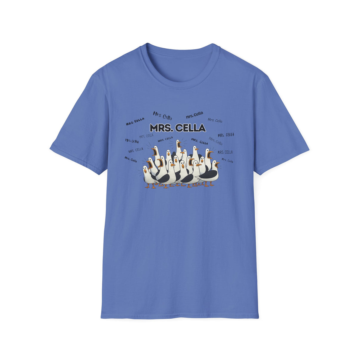 Mrs. Cella- Seagull Crew Graphic T-Shirt — Personalized