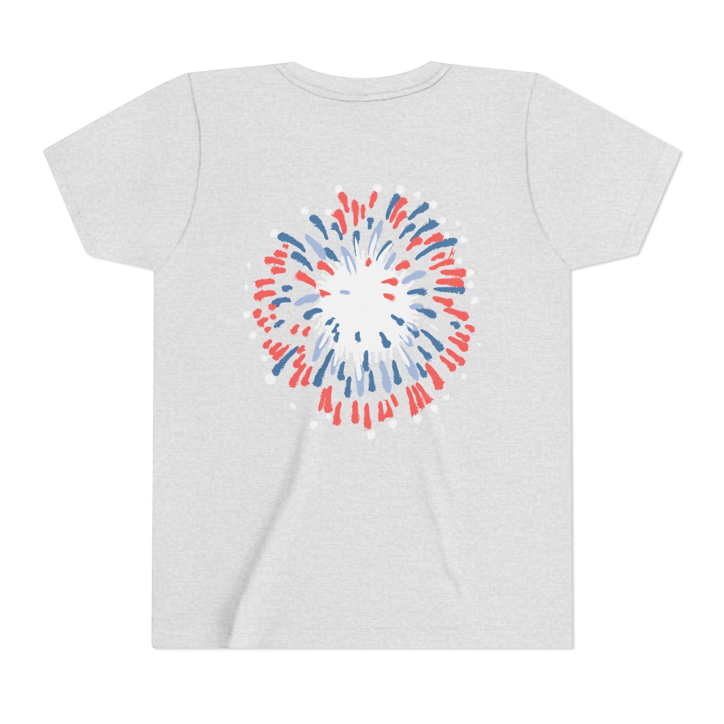 Patriotic Youth Tee for Girls, USA - Kids Short Sleeve Shirt, Holiday Mini