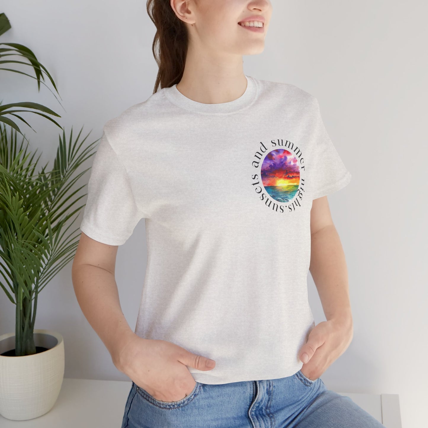 Sunset Lovers Tee, Summer Vibes T-Shirt, Unisex Graphic Tee, Beach Sunset Shirt