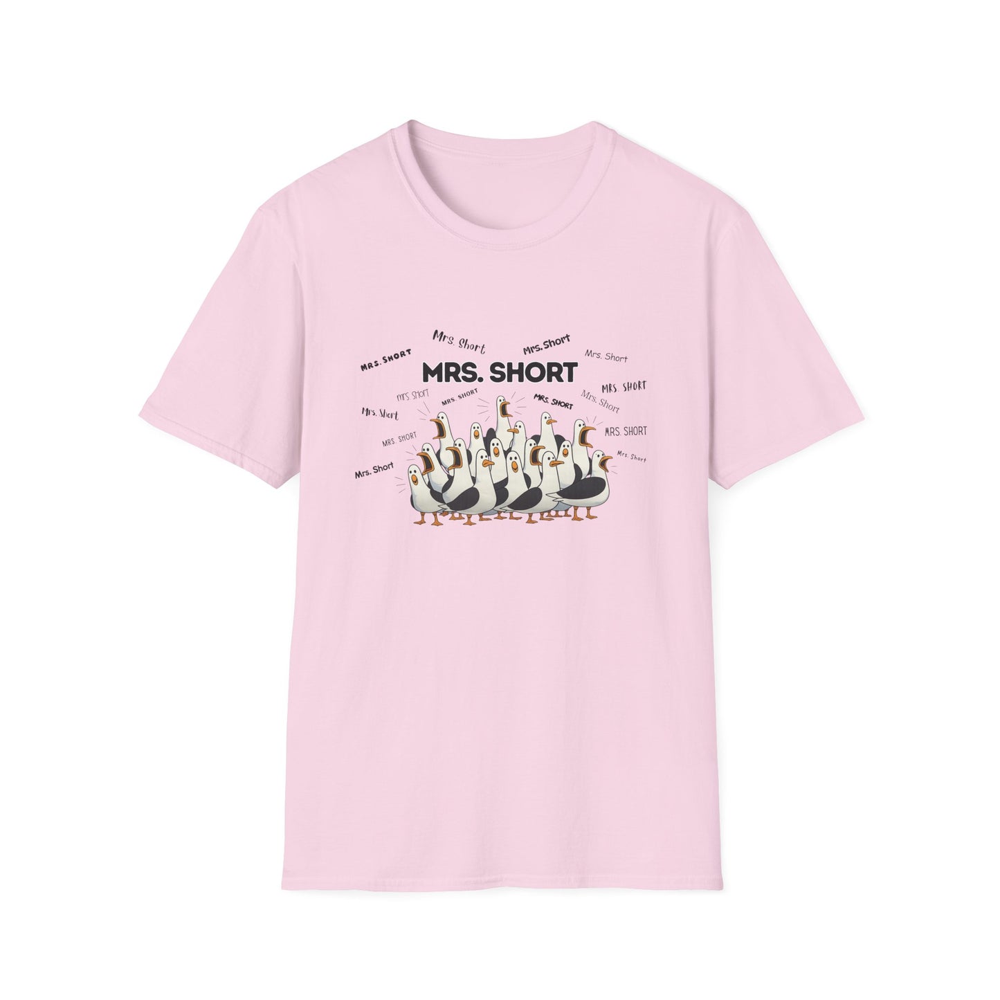 Mrs. Short - Seagull Crew Graphic T-Shirt — Personalized