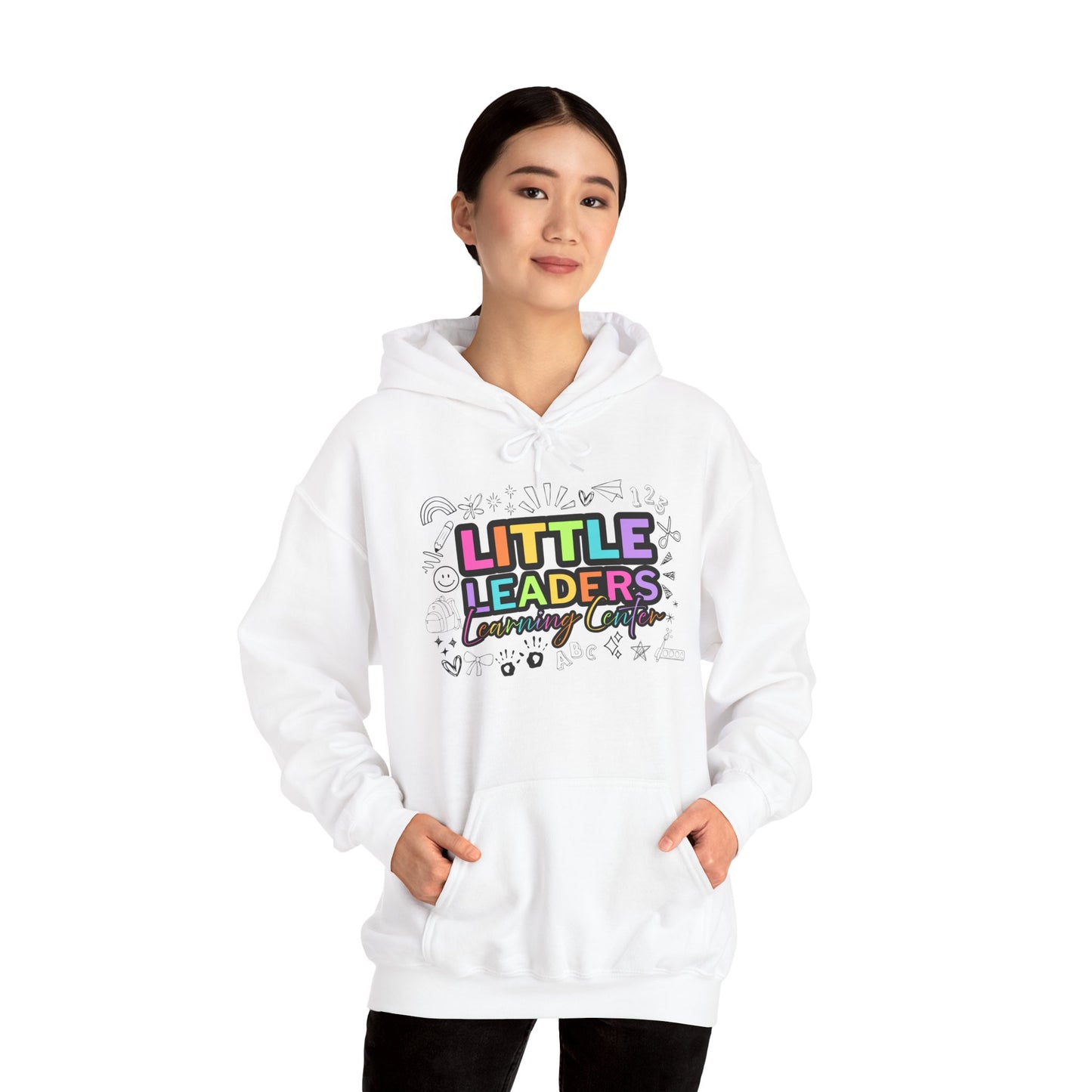 Little Leaders Doodle Design Hoodie - Cozy Unisex Sweatshirt