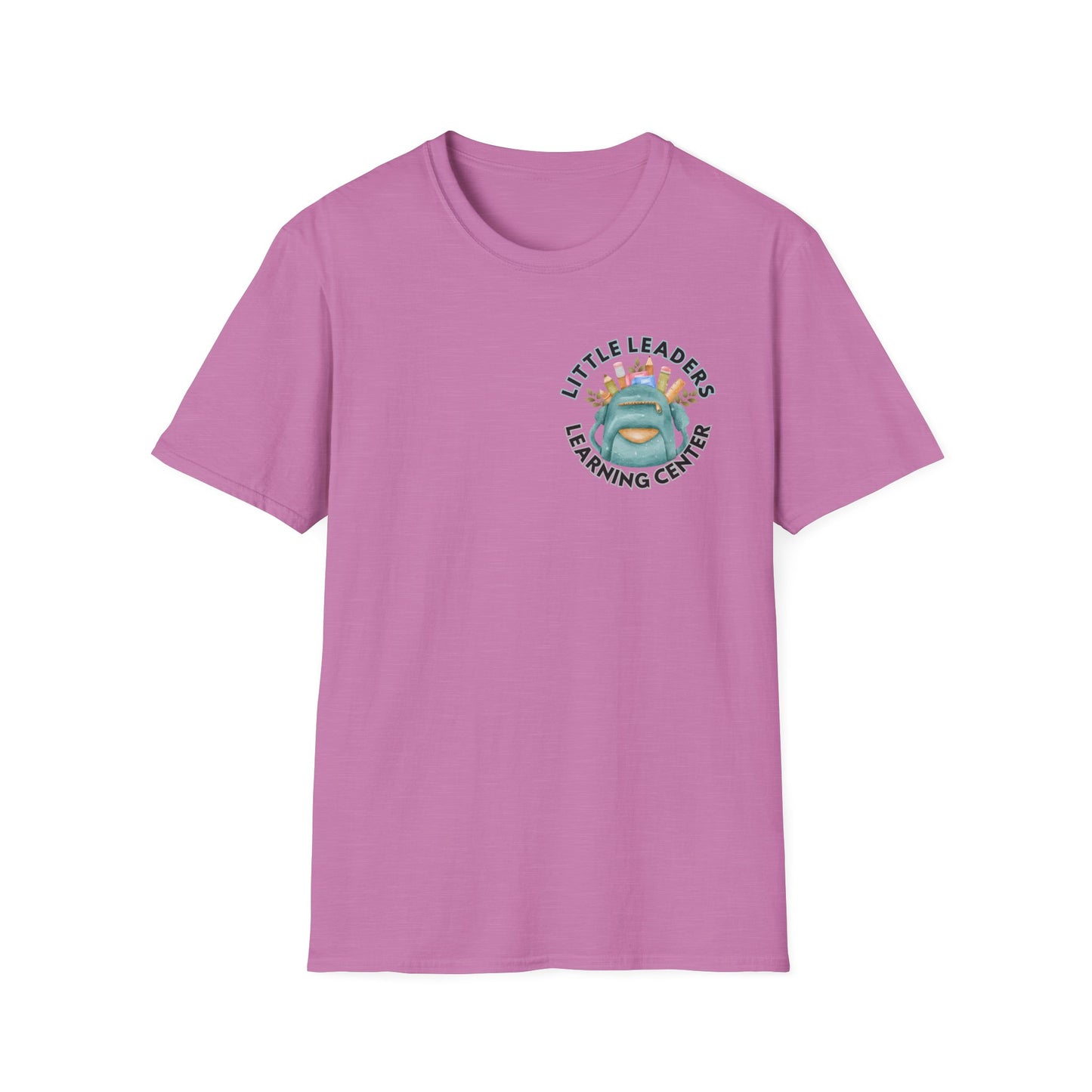 Little Leaders Teacher w/ Backpack Design Unisex Softstyle T-Shirt