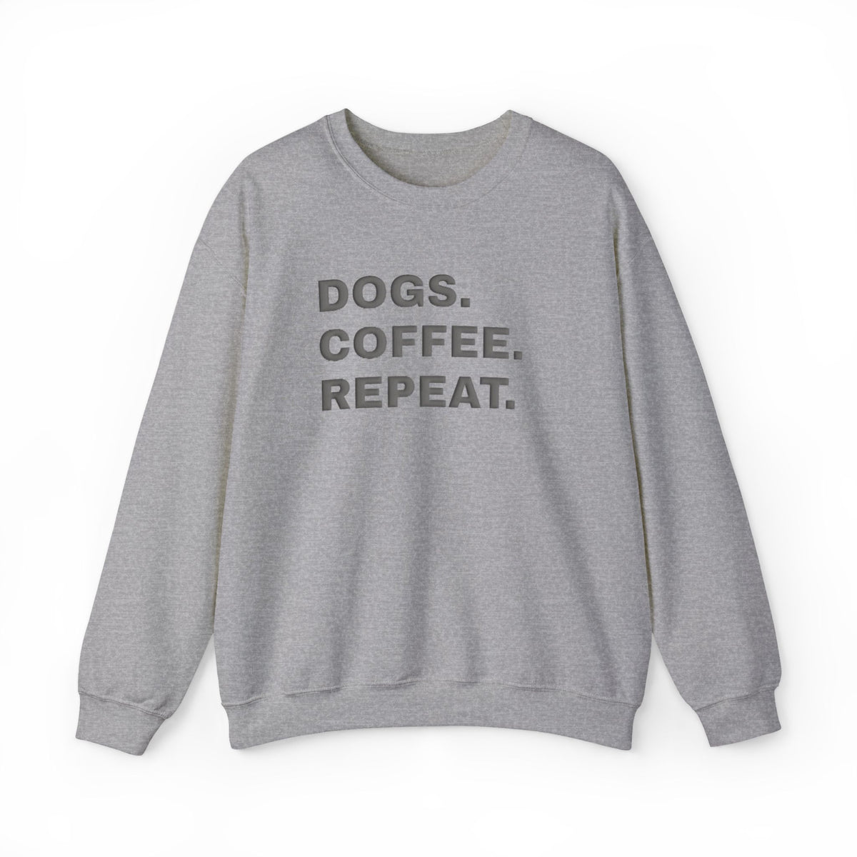 Dogs Coffee Repeat (Puff Print) Sweatshirt- Hound & Home