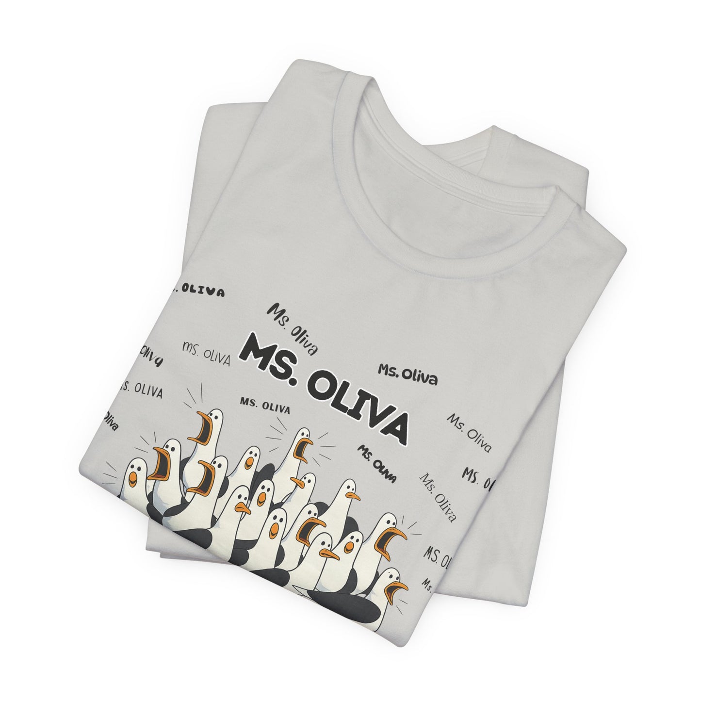 Ms. Oliva- Penguin Choir T-Shirt — Funny Teacher Personalized Tee