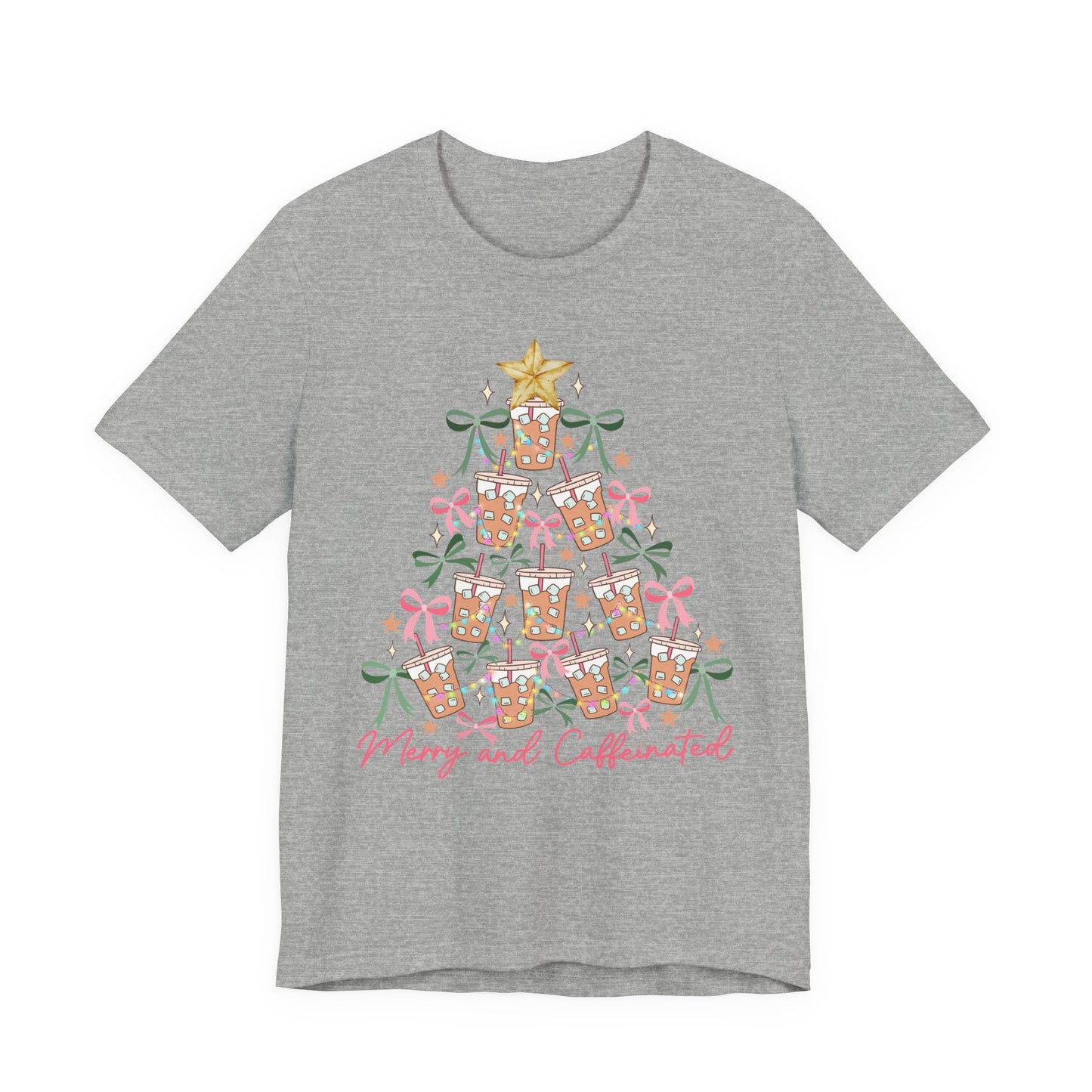 Merry and Caffeinated— Christmas Unisex T‑Shirt