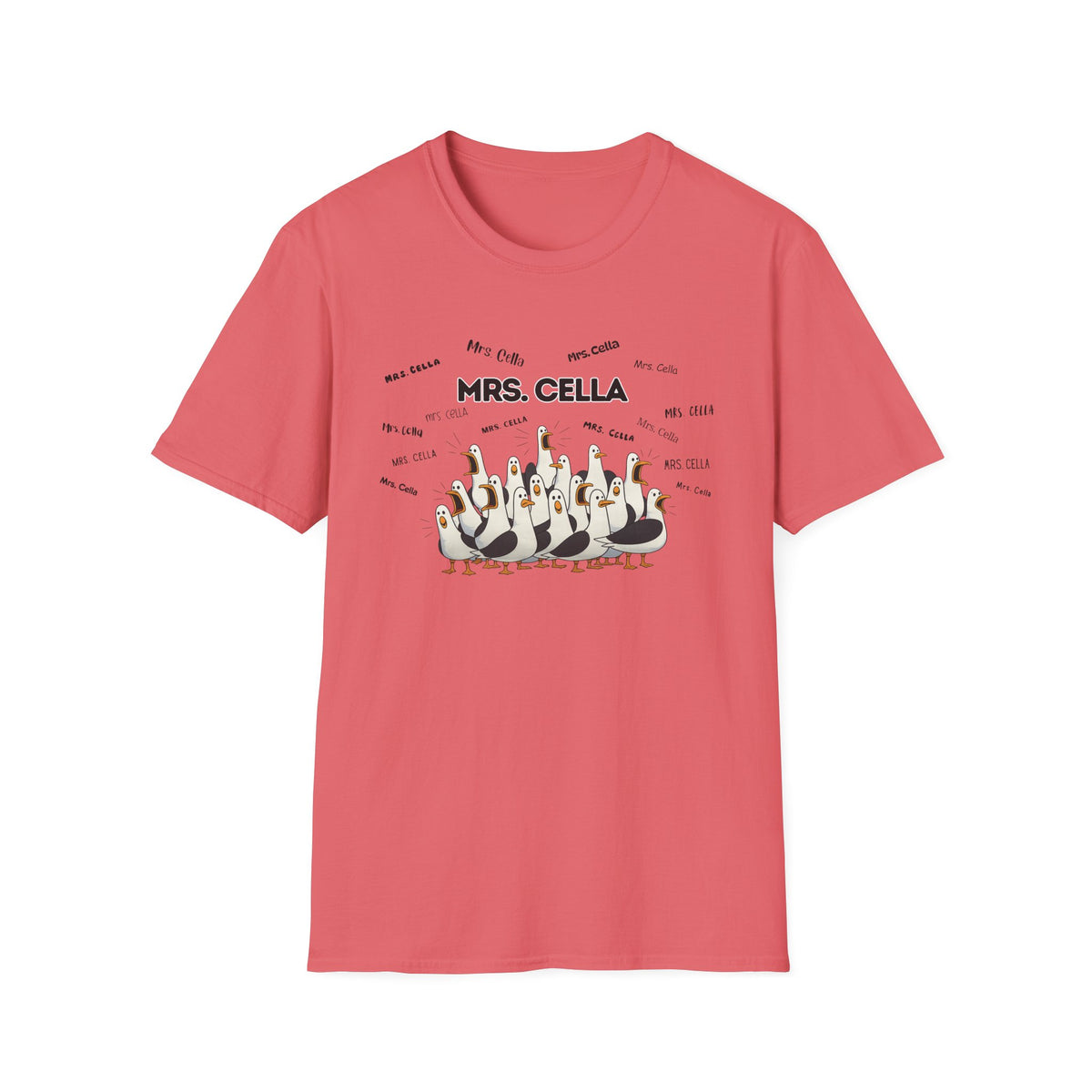 Mrs. Cella- Seagull Crew Graphic T-Shirt — Personalized