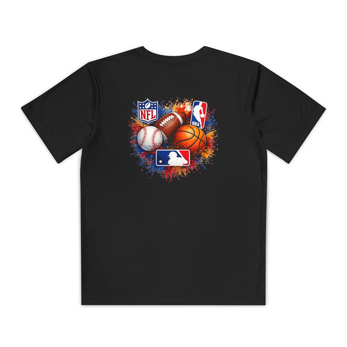 Multi-Sport Splash Design (Football, Baseball, Basketball)- Personalized
