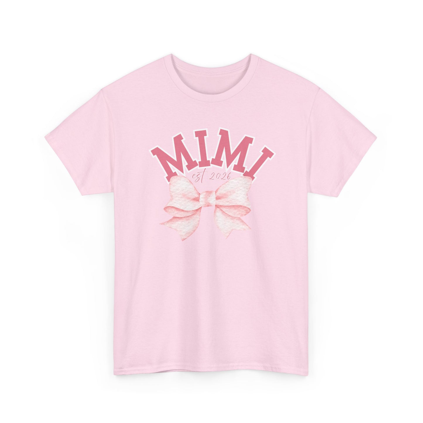 Mimi est 2026 Pink Bow Unisex Heavy Cotton Tee - Mother's Day