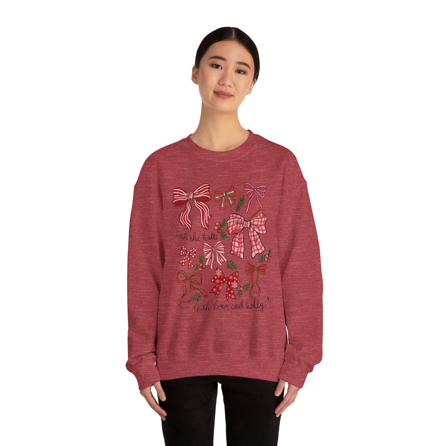 Holly Jolly Bows Christmas Crewneck