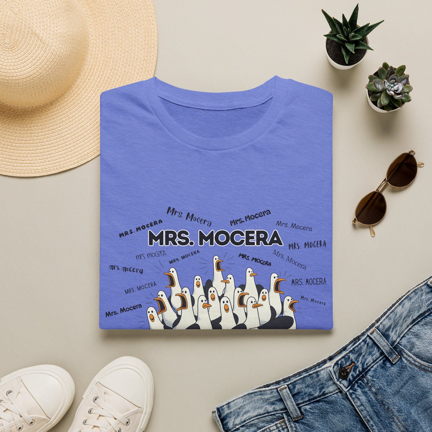 Mrs. Mocera - Seagull Crew Graphic T-Shirt — Personalized