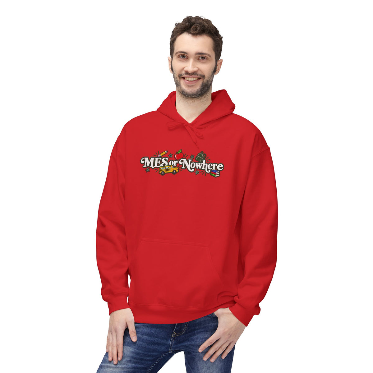 "MES or Nowhere" w/ apple- Moriches Hoodie