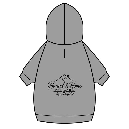 Pet Hoodie with Collar Hole — Hound & Home Logo