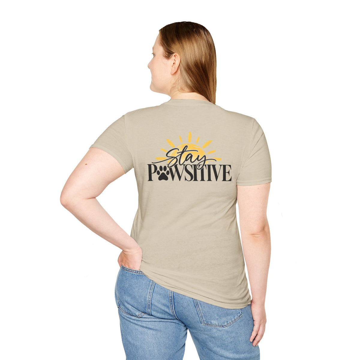 Hound & Home "Stay Pawsitive" — T-Shirt