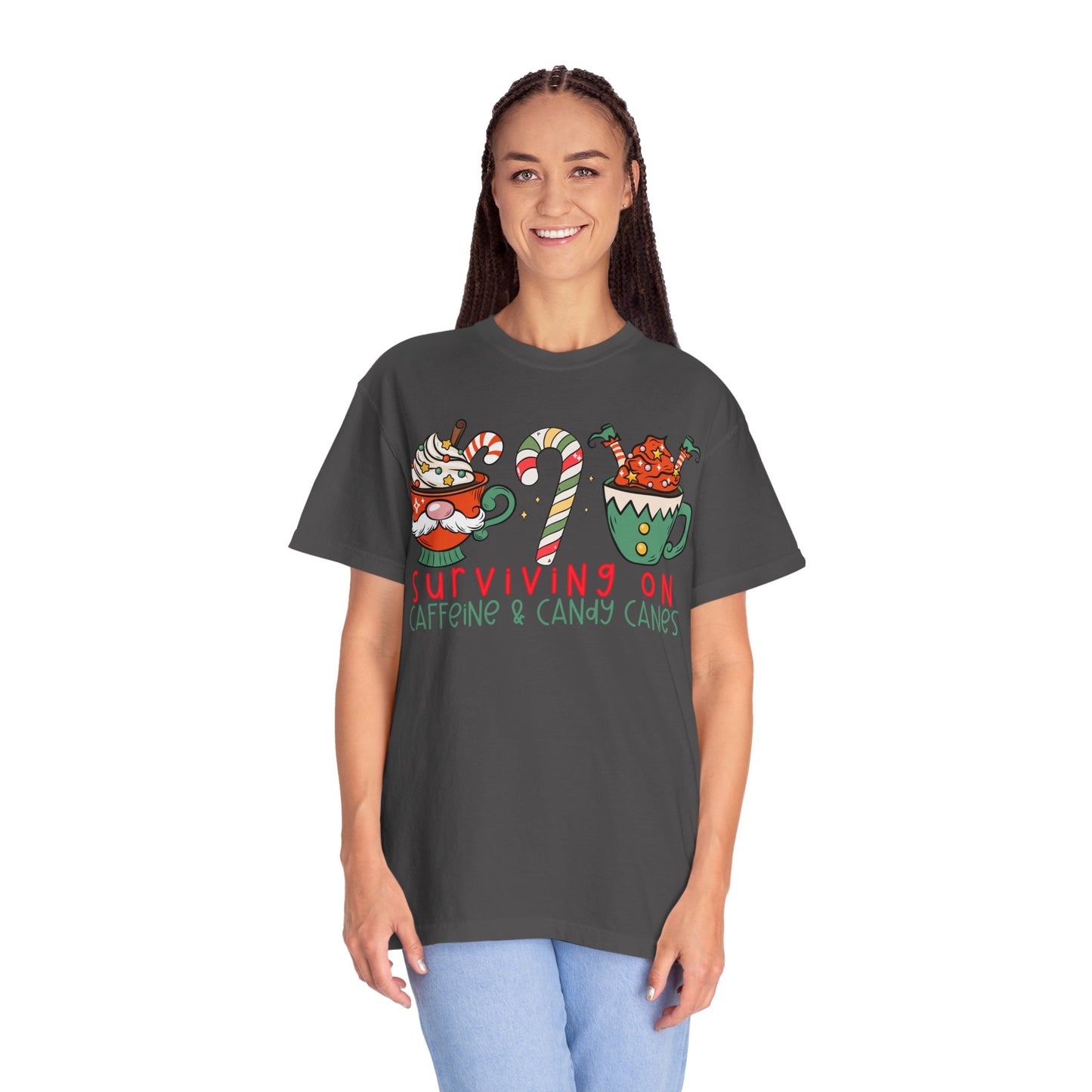 Surviving on Caffeine and Candy Canes— Christmas Tee