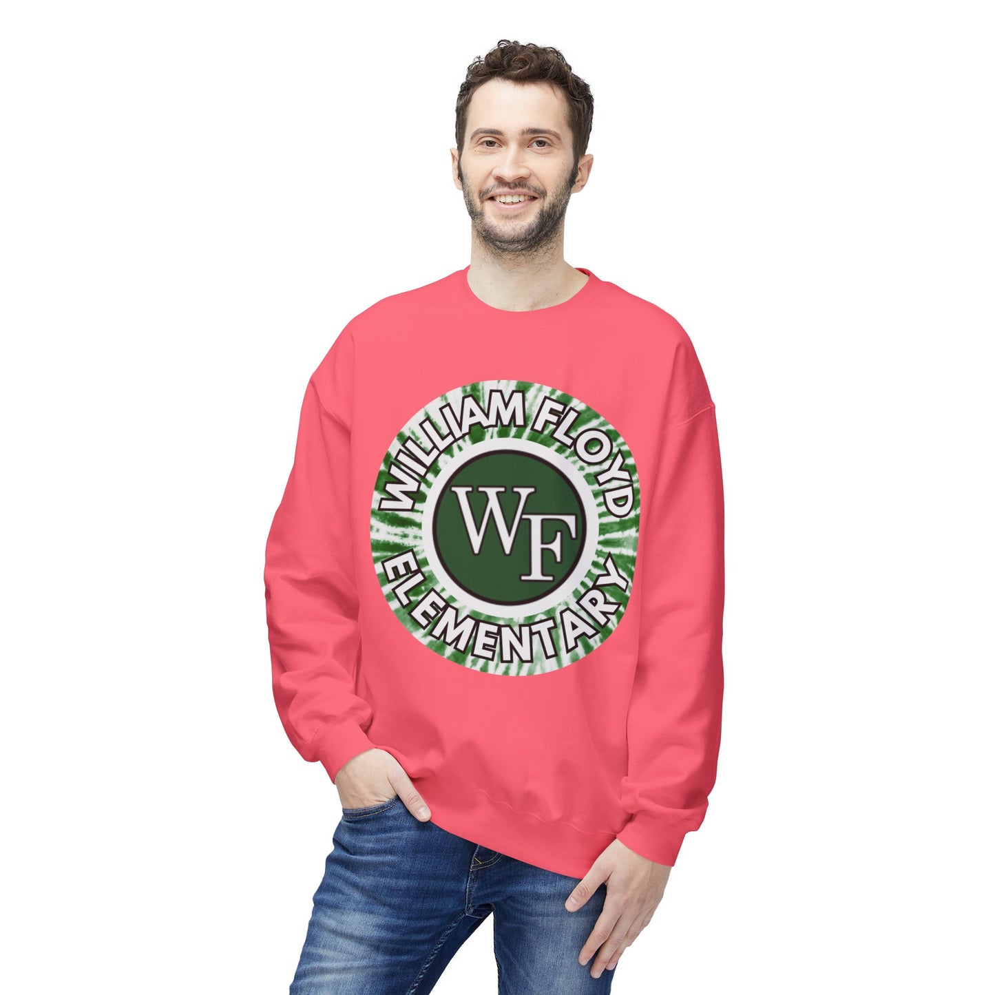 WFE Tie Dye Logo- Fleece Crewneck Sweatshirt