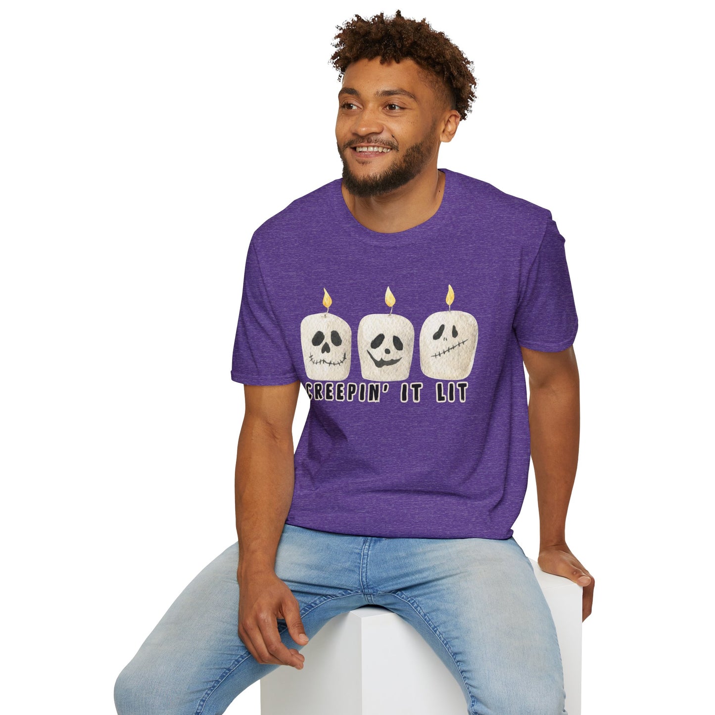 Creepin' it Lit Halloween Themed T-Shirt- Unisex Softstlye