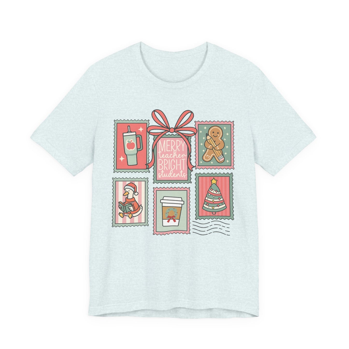 Merry Teacher, Bright Students— Christmas Unisex T‑Shirt