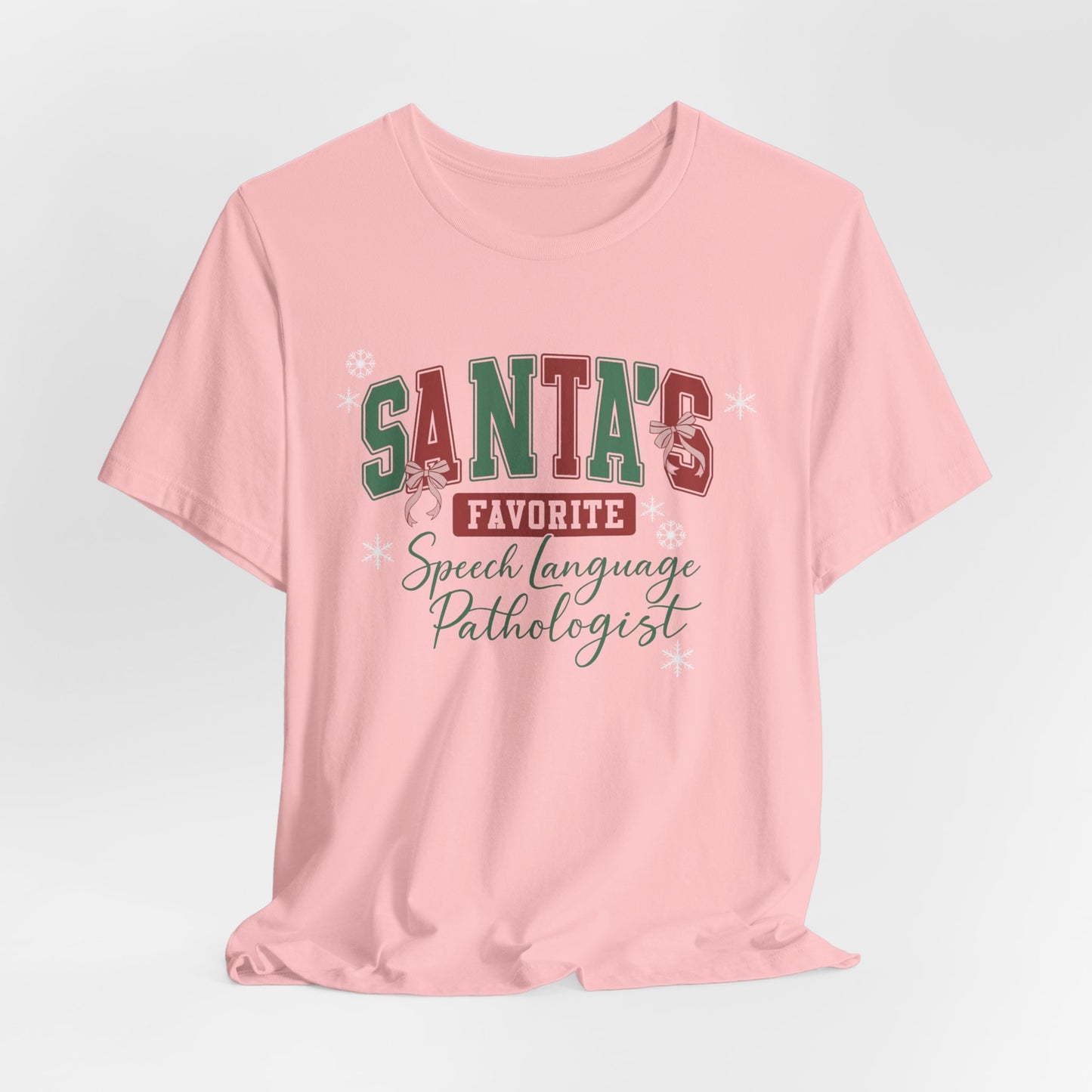 Santa's Favorite Speech Language Pathologist — Christmas Unisex T‑Shirt
