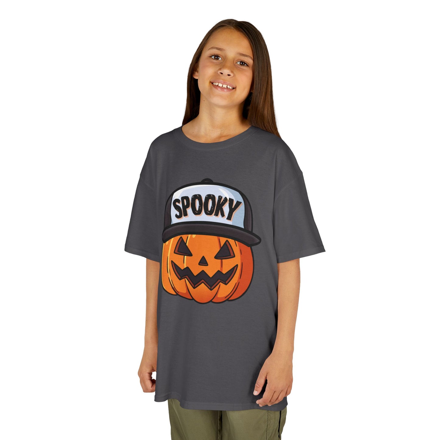 Spooky Pumpkin w/ Hat | Halloween | Kids Cotton™ Tee