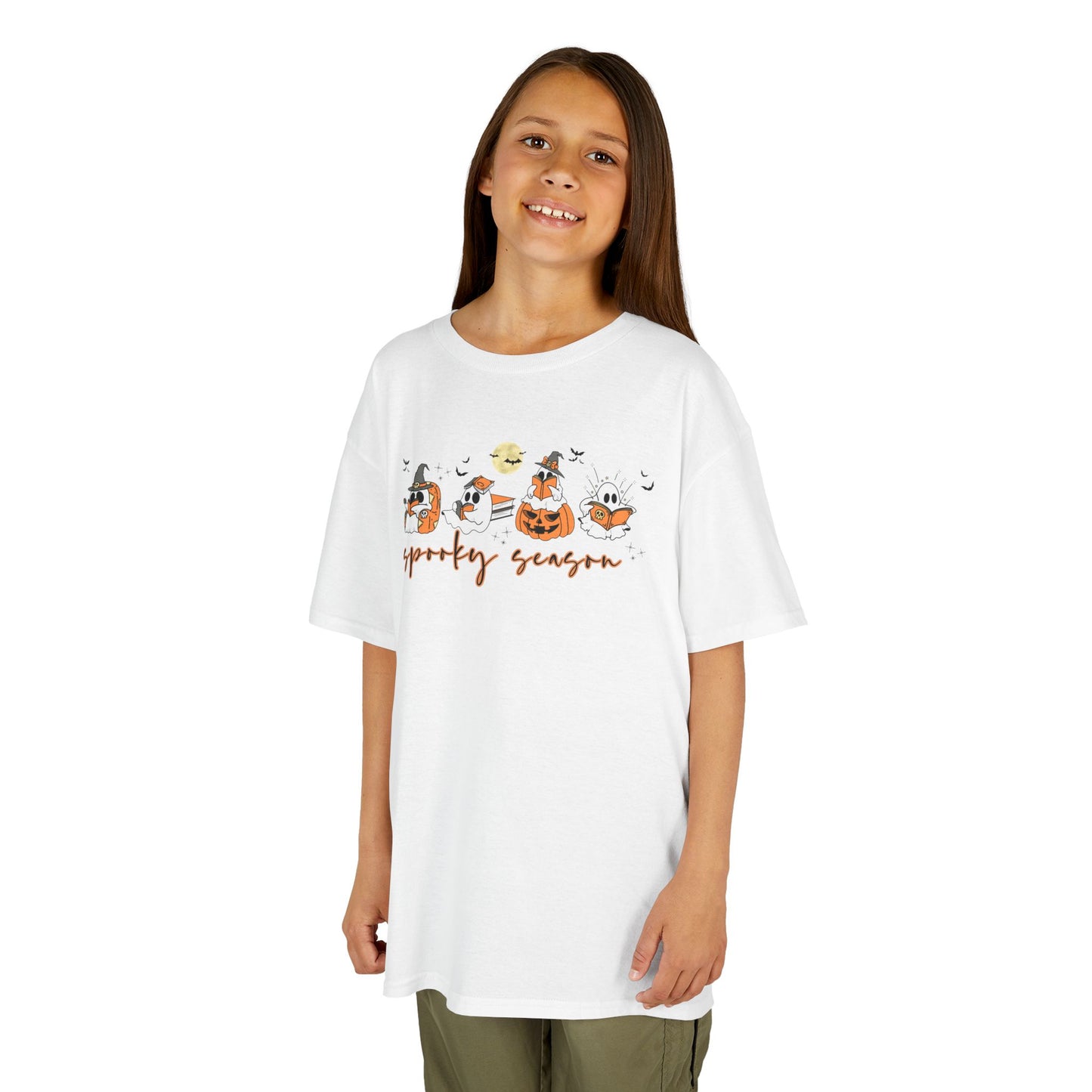 Spooky Season- Reading Ghosts- Halloween - Kids Cotton™ Tee