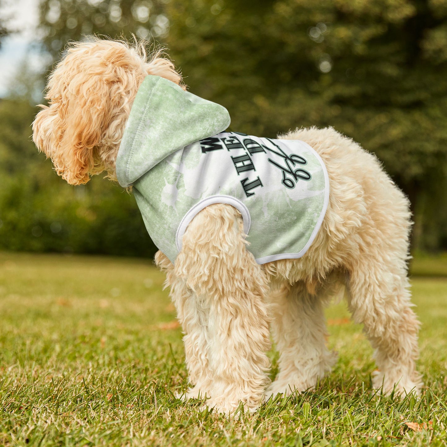 WFE Therapy Dog Off-Duty Pet Hoodie - Cozy Green Dog Apparel