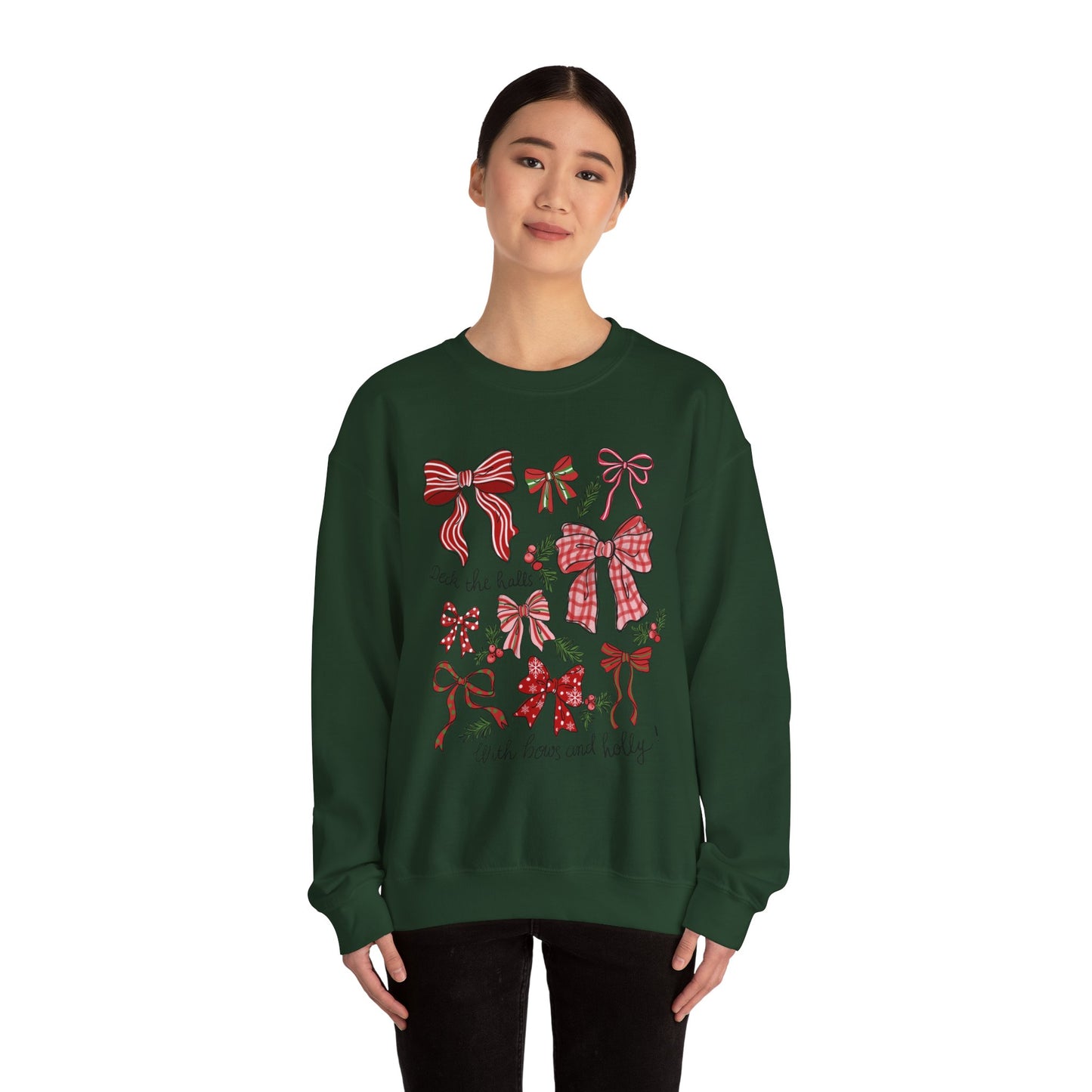 Holly Jolly Bows Christmas Crewneck