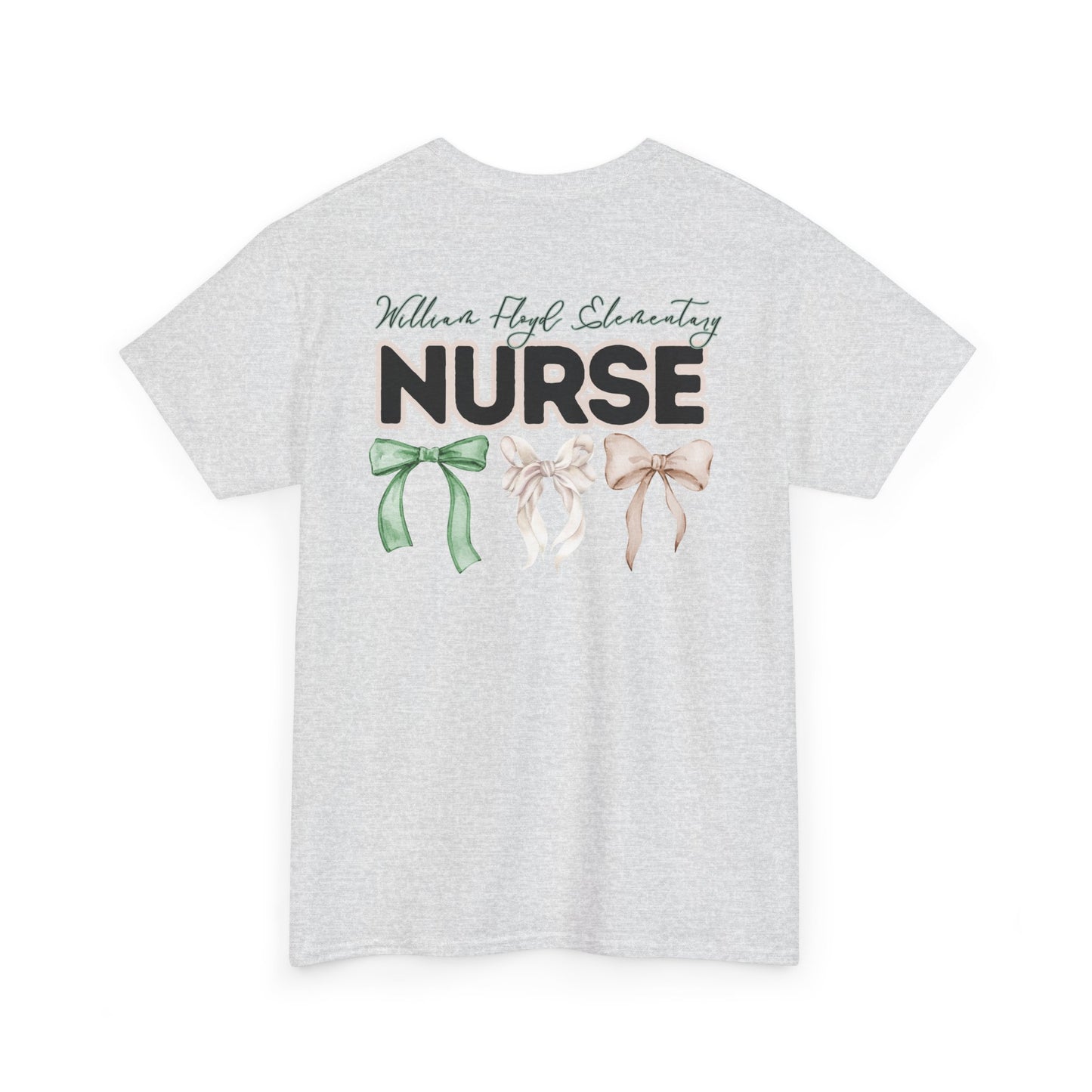 WFE Nurse and Bows- Unisex Heavy Cotton Tee with Bow Design