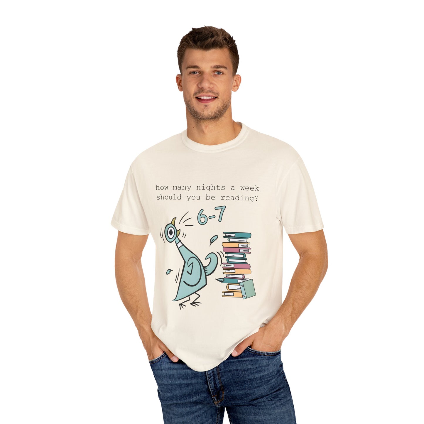 “How many nights a week should you be reading? 6-7” -Teacher Graphic T-Shirt