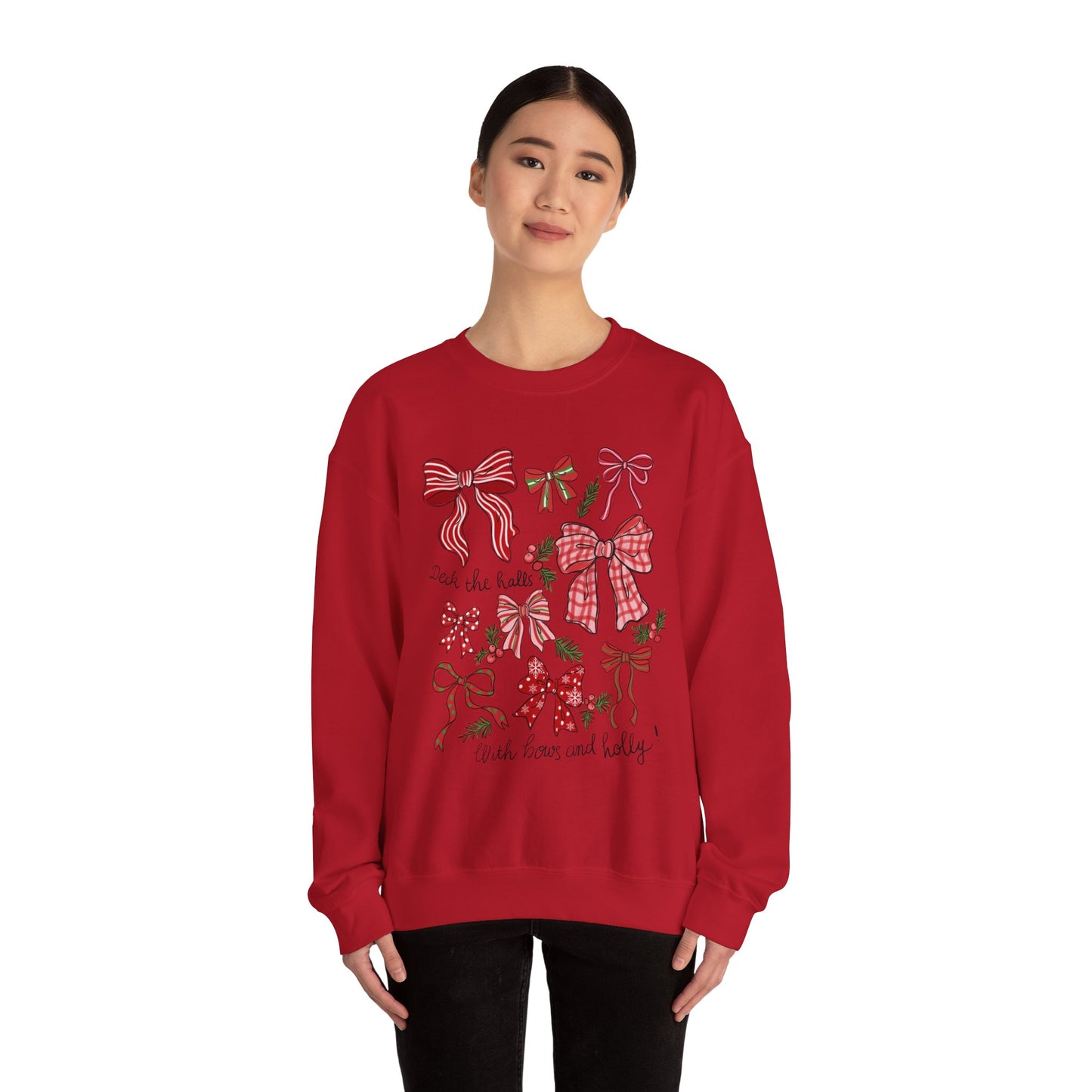 Holly Jolly Bows Christmas Crewneck