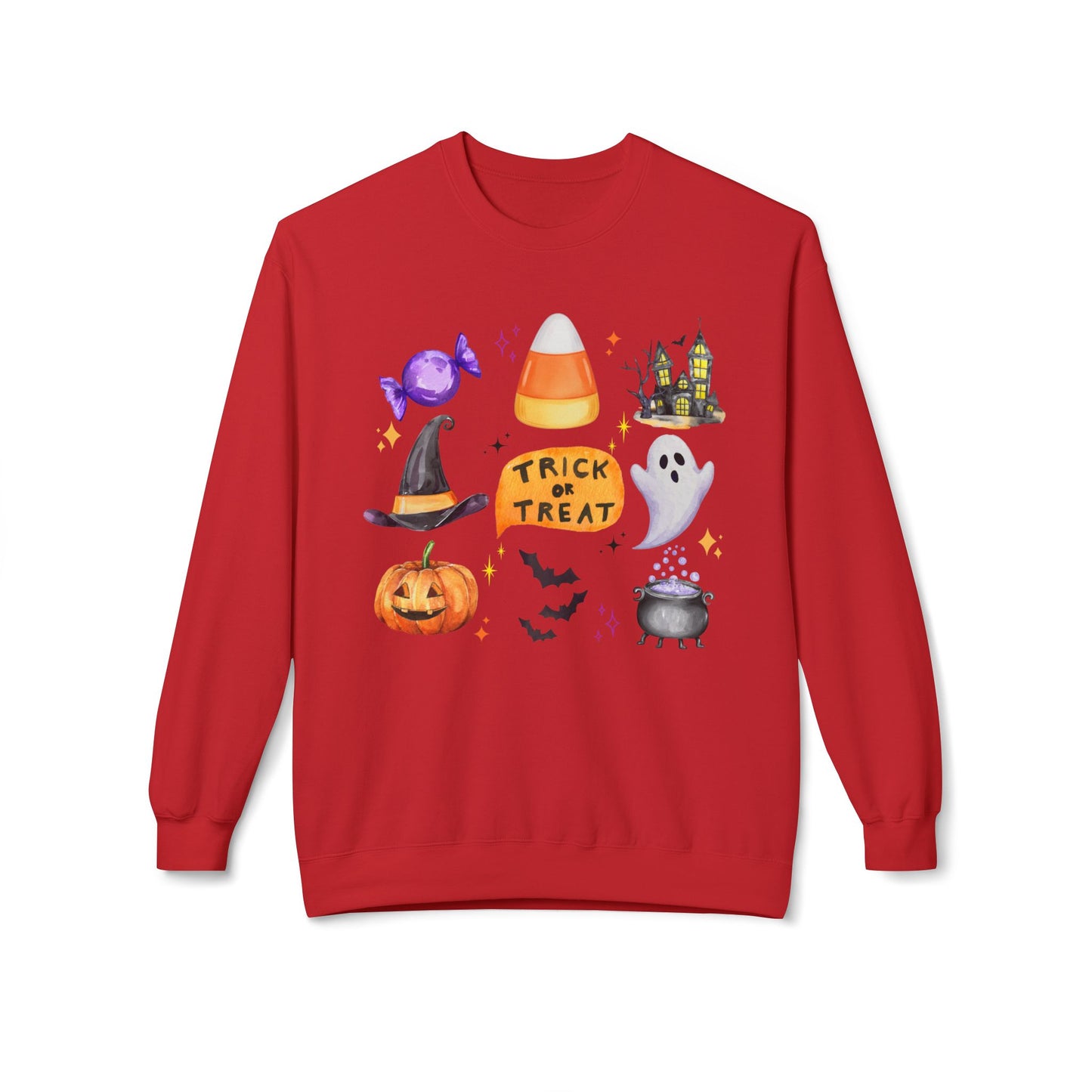 Trick or Treat- Unisex Midweight Softstyle Fleece Crewneck Sweatshirt