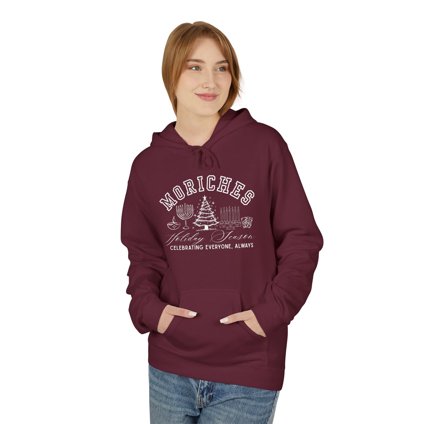 MORICHES Midweight Fleece Unisex Hoodie- Christmas