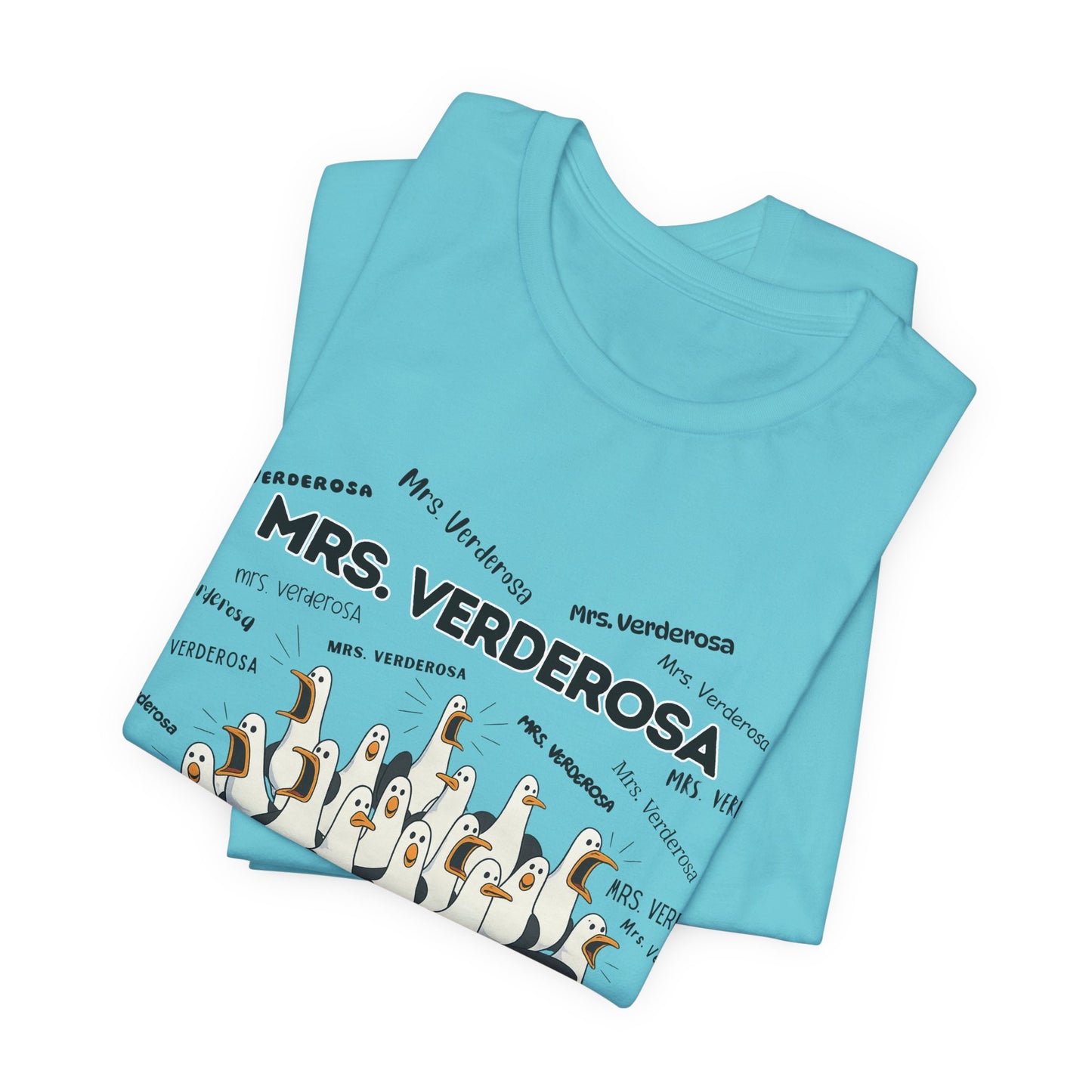 Mrs. Verderosa Penguin Choir T-Shirt — Funny Teacher Personalized Tee
