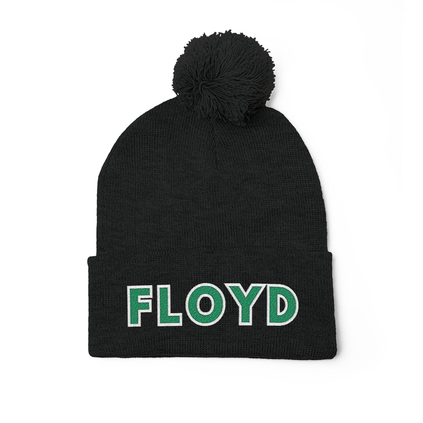 FLOYD Embroidered Pom-Pom Beanie