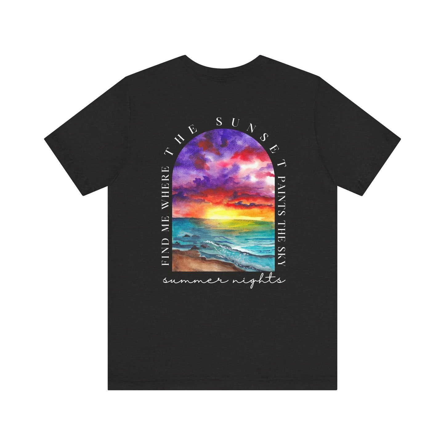 Sunset Lovers Tee, Summer Vibes T-Shirt, Unisex Graphic Tee, Beach Sunset Shirt