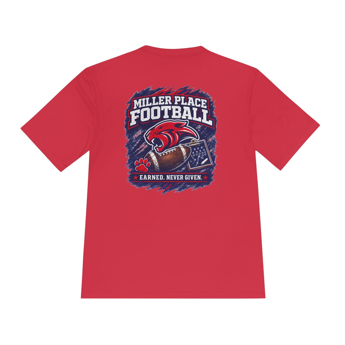 MP Football 'Earned. Never Given.' Sport Tek- Performance Shirt- MP Touchdown Club