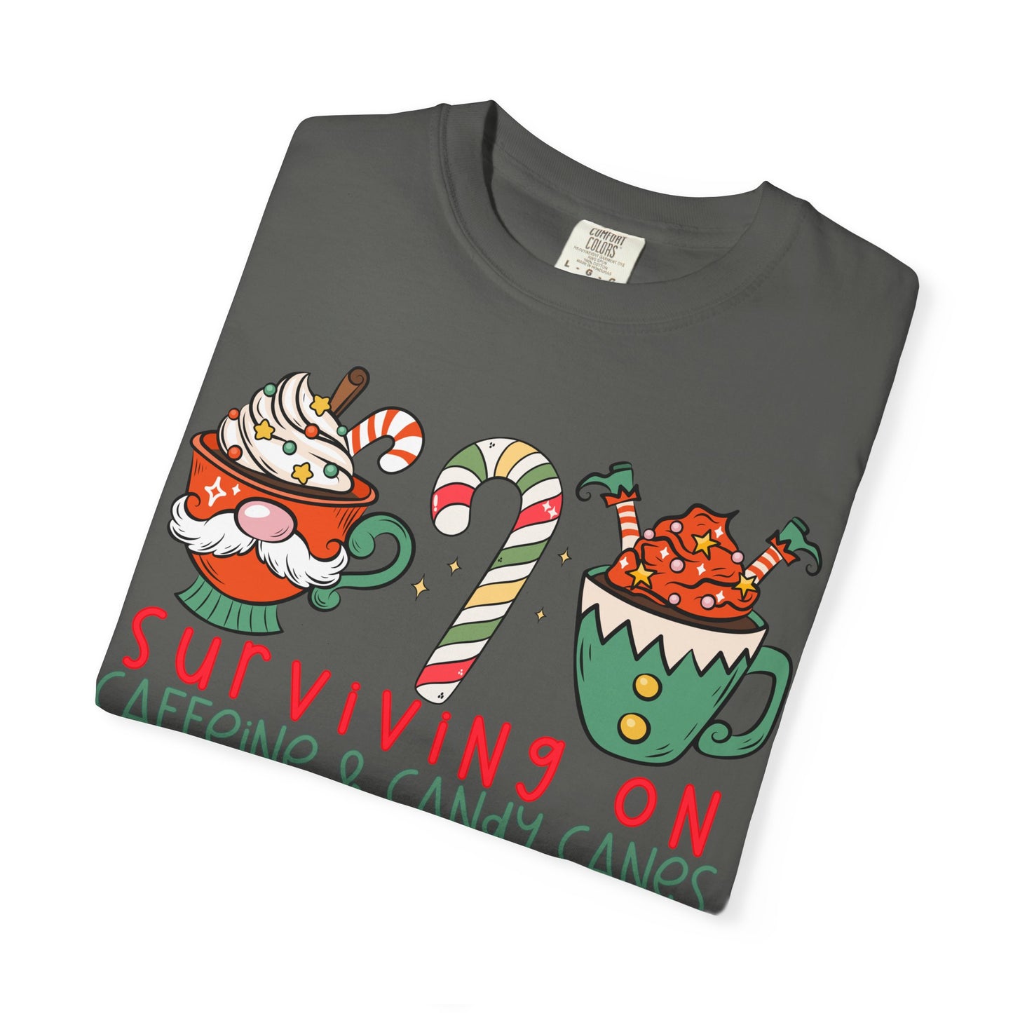 Surviving on Caffeine and Candy Canes— Christmas Tee