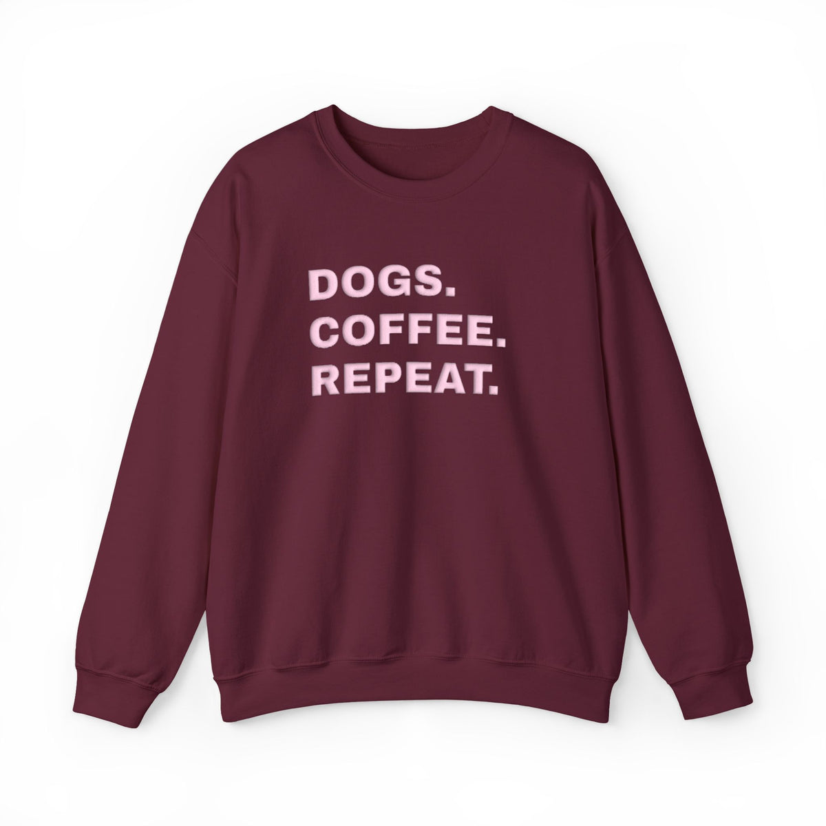 Dogs Coffee Repeat (Puff Print) Sweatshirt- Hound & Home