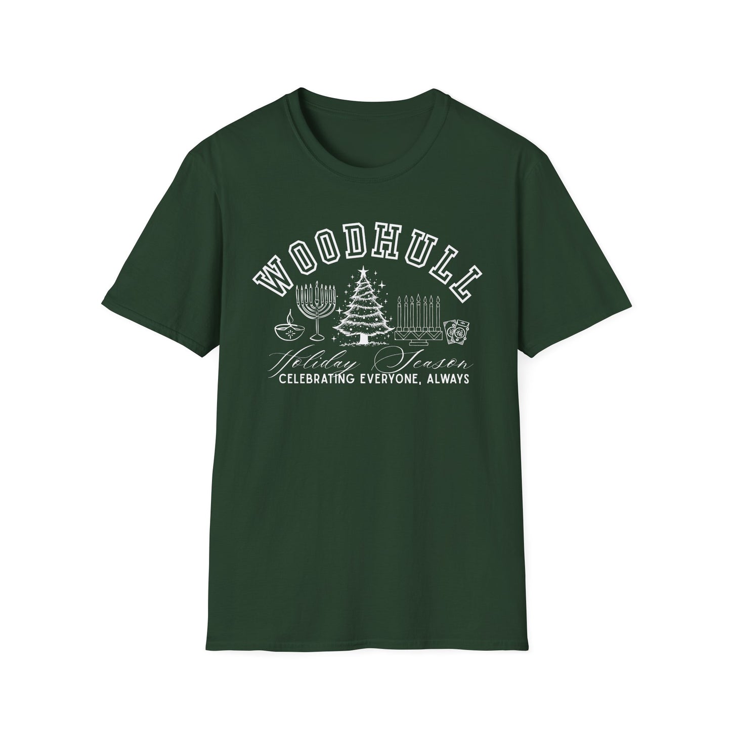 Woodhull- Celebrating Everyone, Always Holiday T-Shirt (Christmas)
