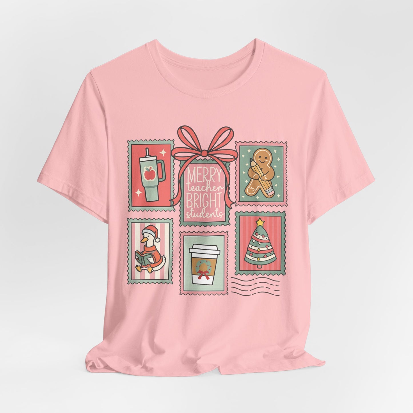 Merry Teacher, Bright Students— Christmas Unisex T‑Shirt