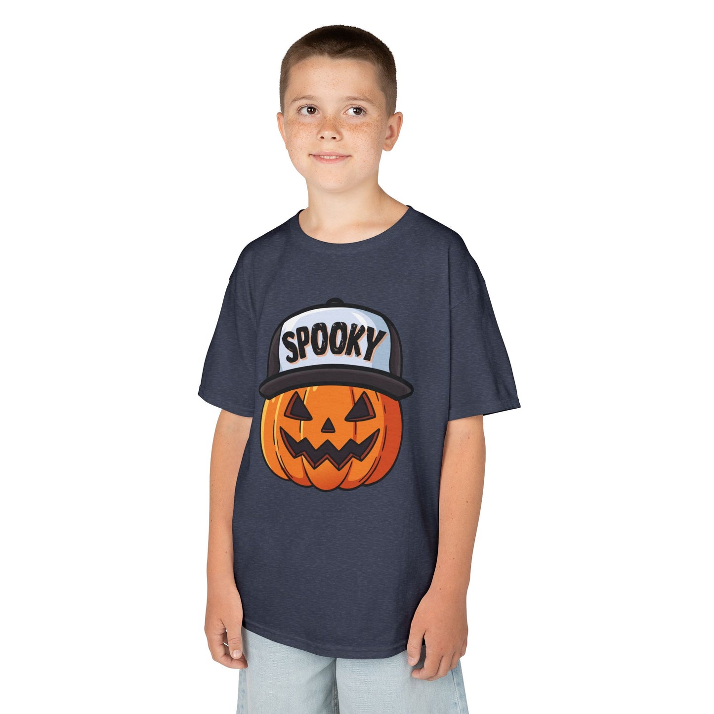 Spooky Pumpkin w/ Hat | Halloween | Kids Cotton™ Tee