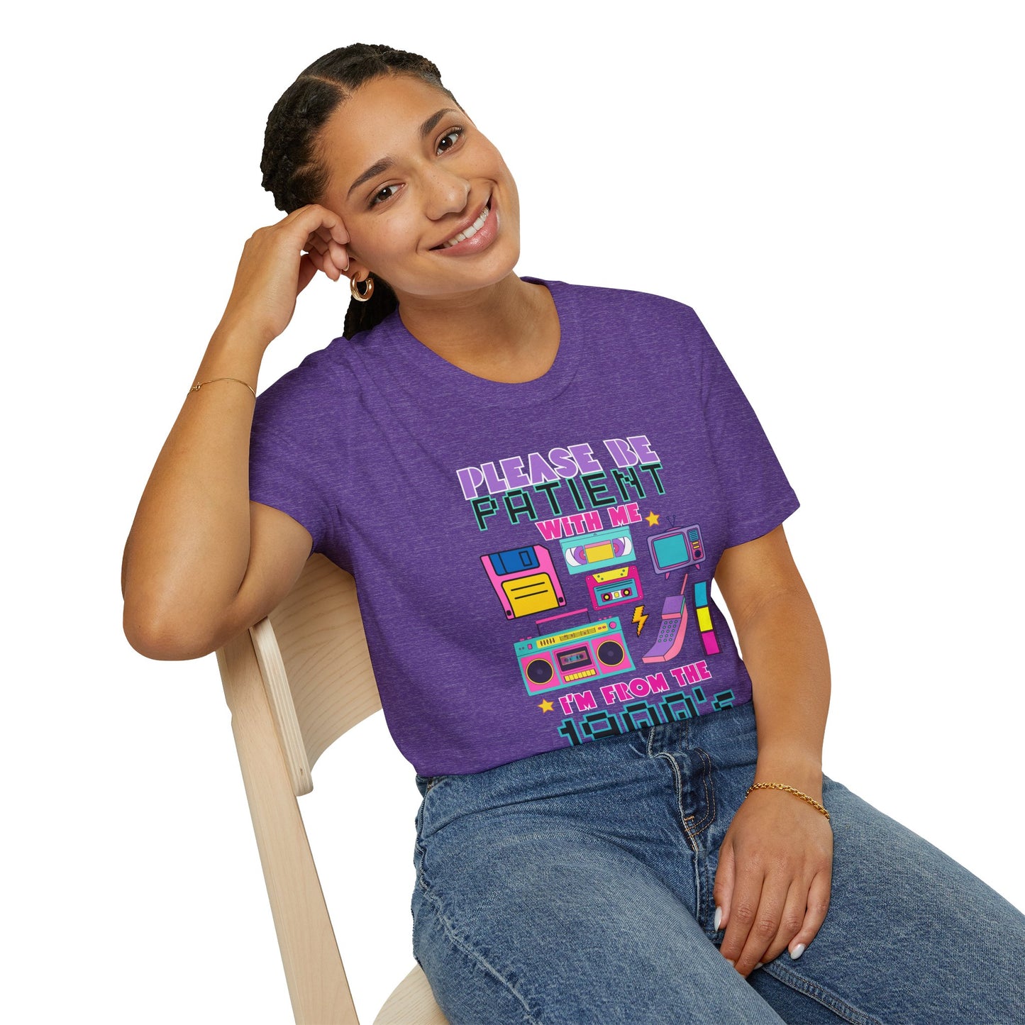 Retro 90's T-Shirt - Please Be Patient, Teacher Vintage- Unisex Graphic Tee