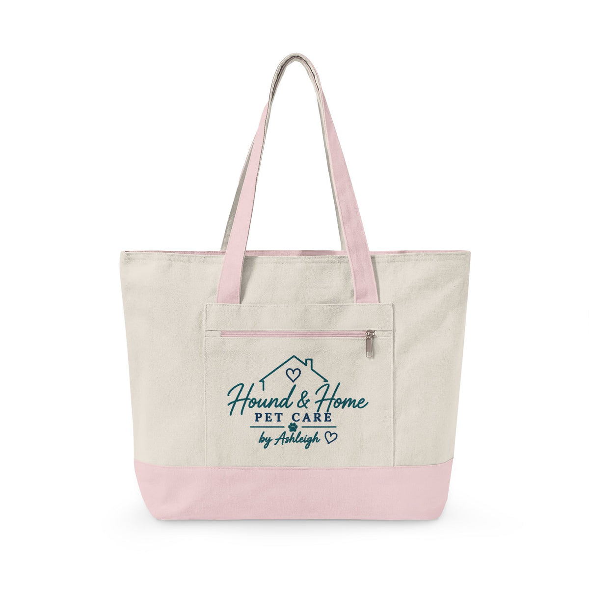 "Hound & Home" Zippered Canvas Bag
